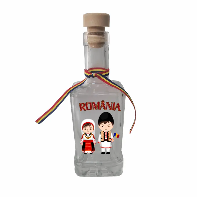 Copii port popular romania, sticla cu mesaj patrata, 250 ml, model divgs318 17